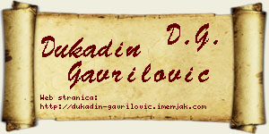 Dukadin Gavrilović vizit kartica